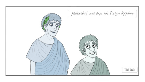 things-chelidon-draws:The Dead Romans Society - Page 33&lt;&lt;Previous  First * Sappho, fragm. 147 
