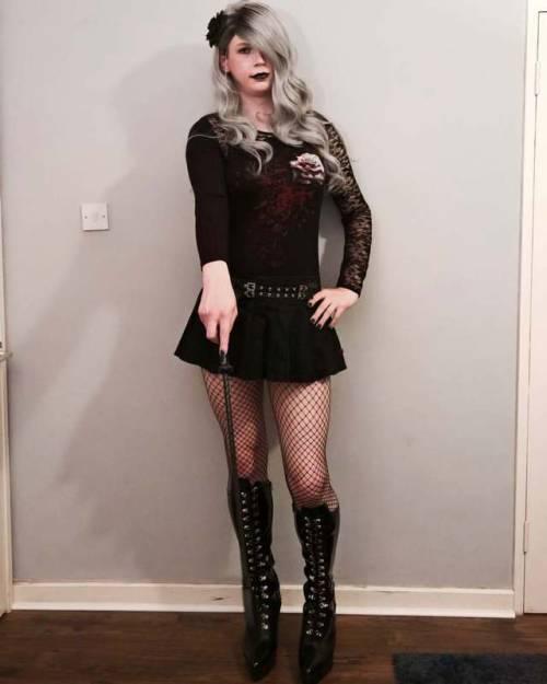 Kneel before me and start polishing these boots ....#crossdresser #ladyboy #tgirl #femboy #crossdres