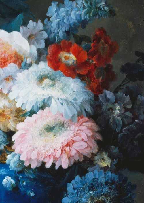 jaded-mandarin:Vase of Flowers and Conch Shell, 1780. Detail.