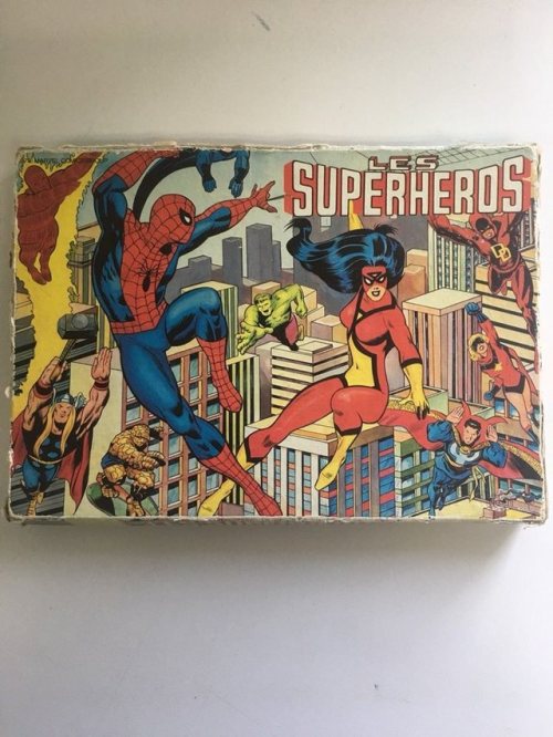 browsethestacks:Vintage Rubber Stamp Set - Les Superheros (1979) (Italian)