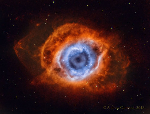 The Helix Nebula in Hydrogen and Oxygen : Is the Helix Nebula looking at you? No, not in any biolo