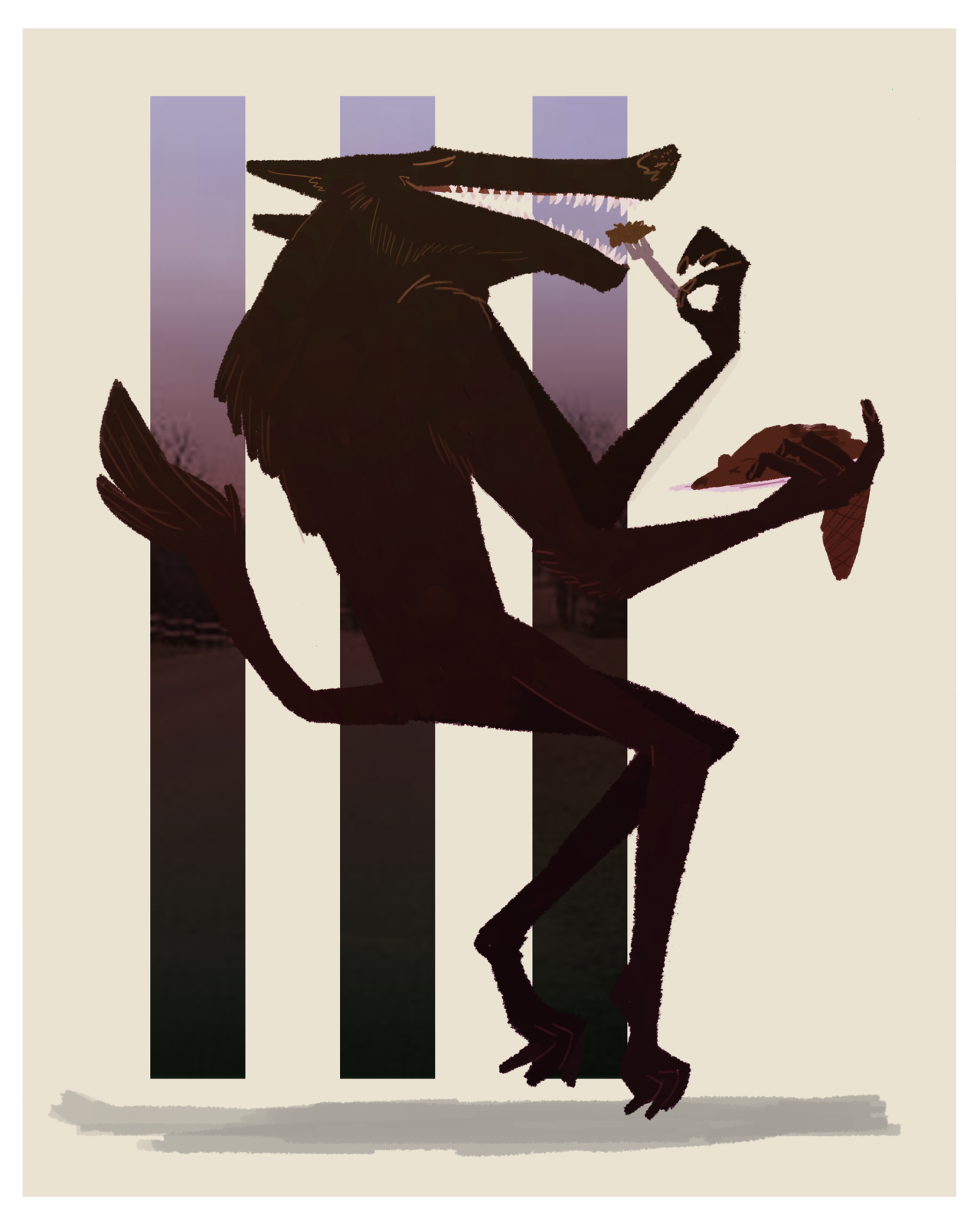 dailycryptodrawings:87: Beast of Bray RoadFine Dining for WerewolvesRequested by: alexas-adventures