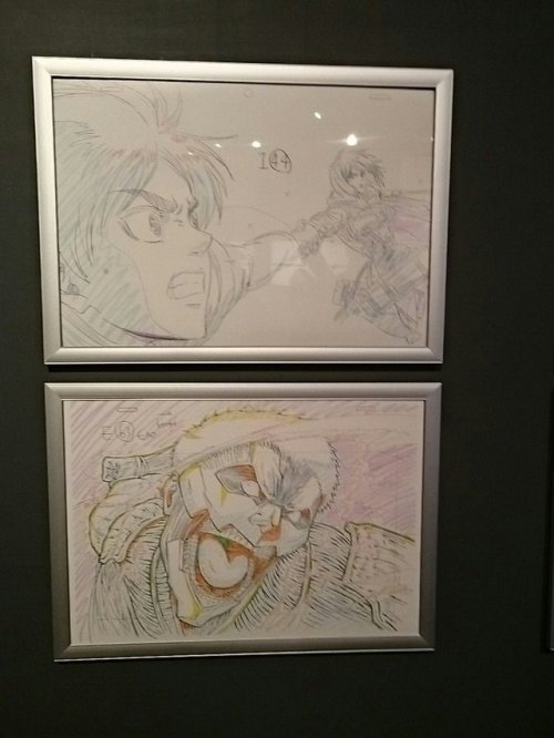 SnK News: Original Key Animation Frames of Season 2 OP at Shingeki no Kyojin FESTAThe SnK Season 2 FESTA opened today in Japan, and here are first looks at the original production artwork displayed within!The above key frames are, of course, the basis