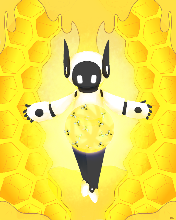 pepperree:  Fanart for the beautiful lover of bees (and bee orbs???), Skylar, projectbot13.I