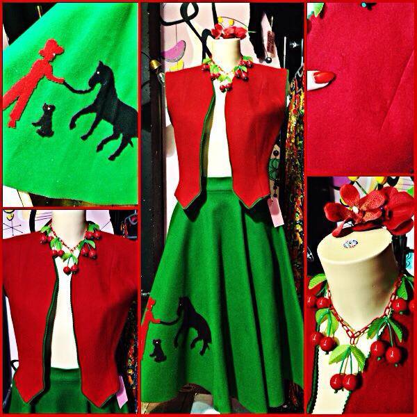 koshermuff:  I love how Greyhound Vintage uses my cherry necklaces for the displays!