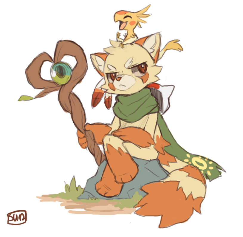 yellowfur:  Sha and his Pet Yello the Cockatiel Dragon Mix !  Yello is just the