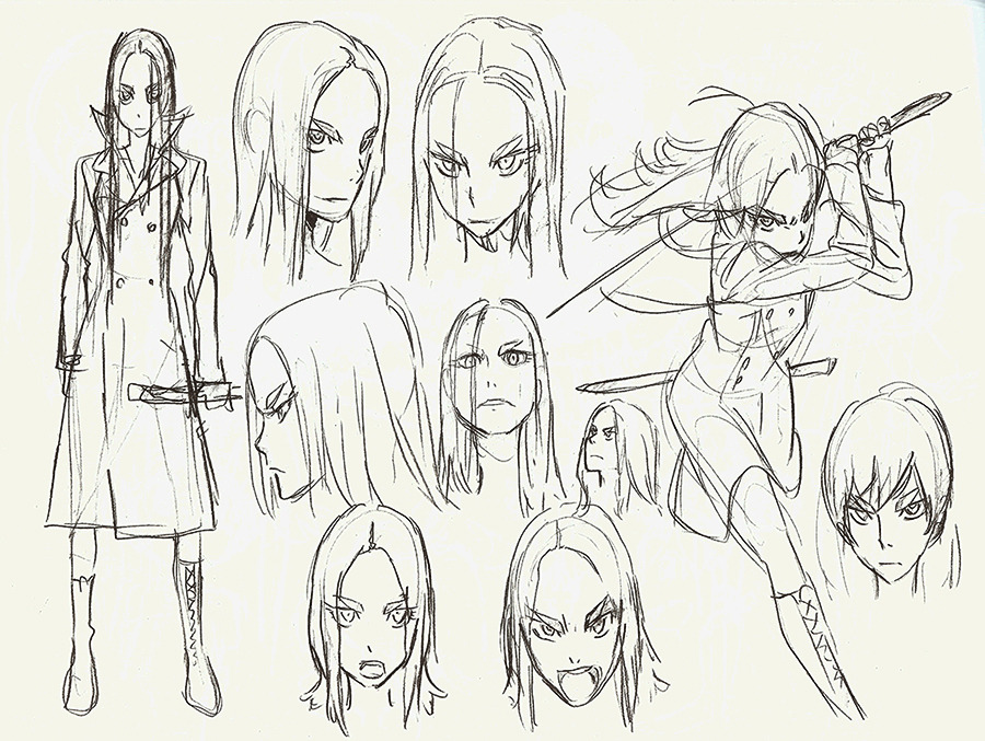 sushiobunny:  h0saki:  Initial designs of Satsuki by Sushio and Shigeto Koyama from