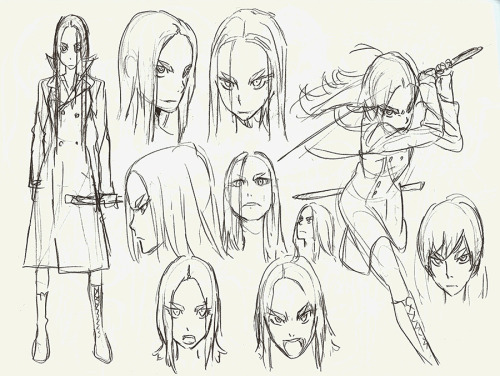 h0saki:Initial designs of Satsuki by Sushio and Shigeto Koyama from The Art of KlK Vol 1. In the sec