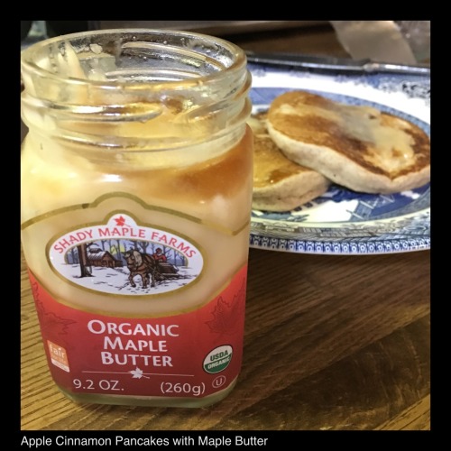 Apple Cinnamon Pancakes with Maple Butter: 1 cup flour 1 Tbsp sugar 2 tsp baking powder ¼ tsp