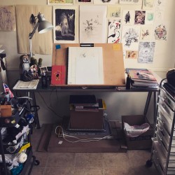 nataliehall:If I were making art…it isn’t even done here 90% of the time. I usually sit on the floor.  But I did clean up so yay.