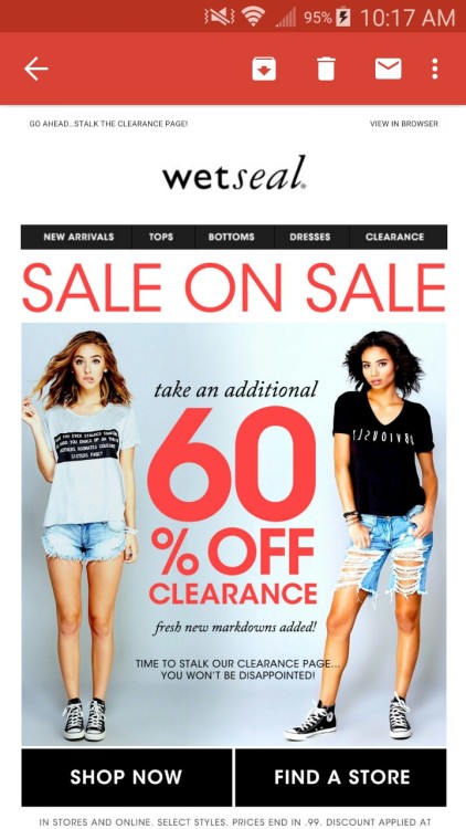 I’ve never shopped Wetseal before, but they have a ton of plus size clearance on sale right no