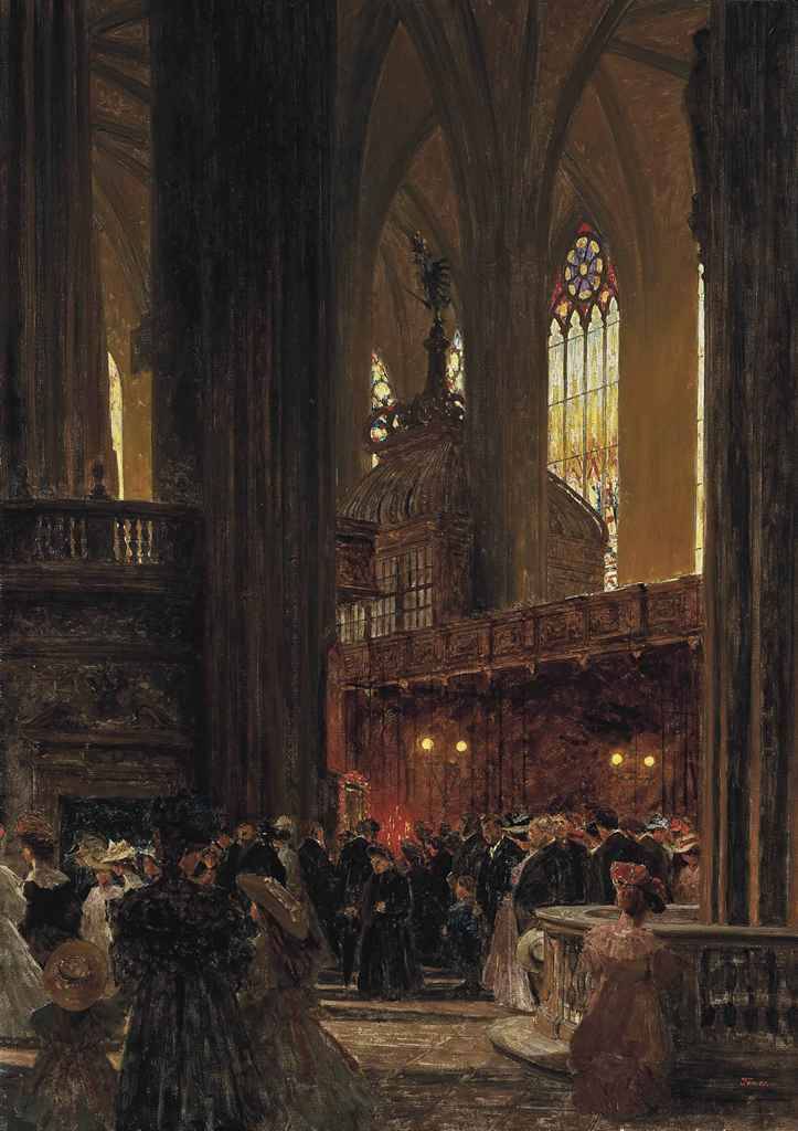 poboh:  At the end of a Sunday service, St. Stephen’s Cathedral, Vienna, Heinrich