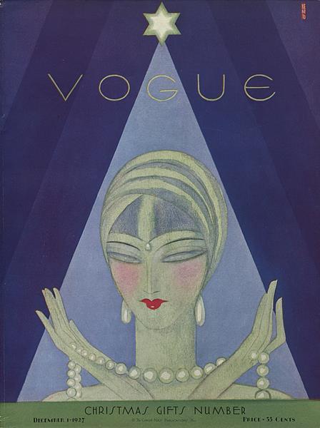 butw0rldenough: Festive winter Vogue covers from 1919-1929, pulled from the Vogue Archive.(fall cove