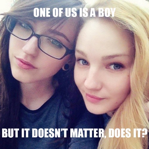welove2peg:  xx-sissylilly-xx:  Cute couple !  Nope.