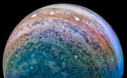 space-pics: This image of Jupiter was taken by Juno on December 16 and then processed by David Marriott.