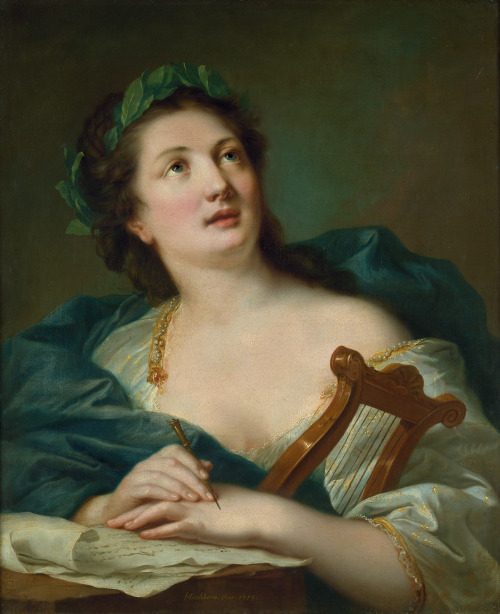 books0977:Portrait of a Muse (1759). Johann Heinrich Tischbein the Elder (German, 1722-1789). Oil on