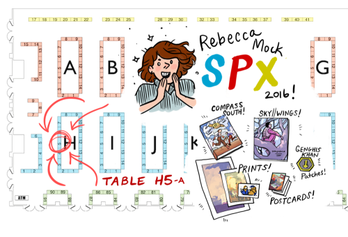 I’m going to be at SPX!! I drew the badge art for exhibitors this year, and I’ll be on an all-ages c