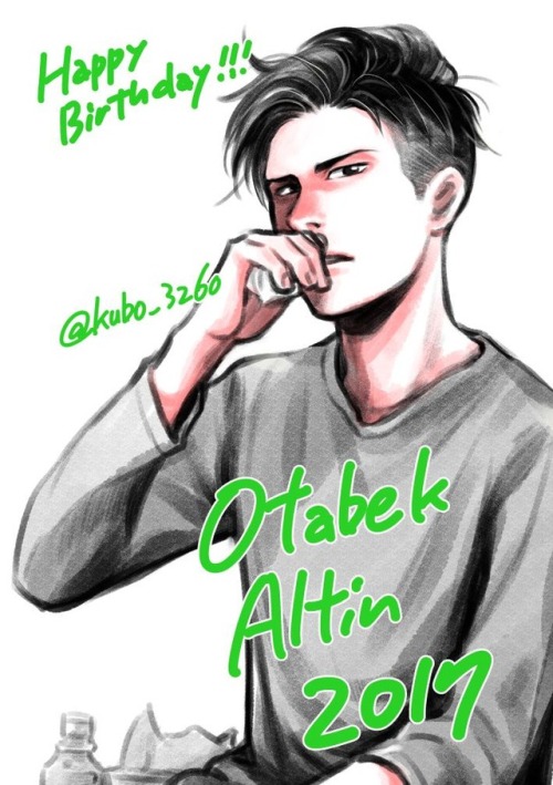 YOI Character Birthday Artwork by Kubo Mitsurou!JJ (July 15th)Leo (August 2nd)Minami (August 18th)Otabek (October 31st)