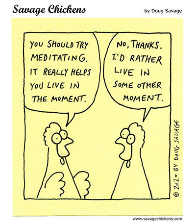savagechickens:  Try Meditating.And more