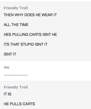 friendlytroll:  Mu made Friendly Troll watch My Little Pony and it completely broke