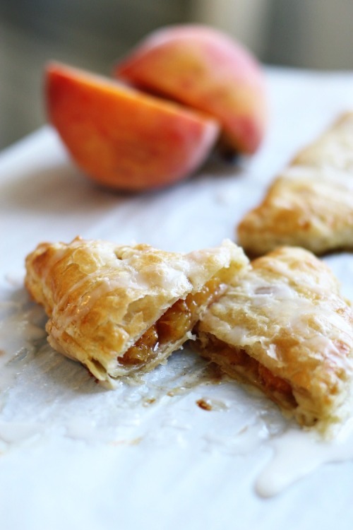 Peach Turnovers with Almond Glaze