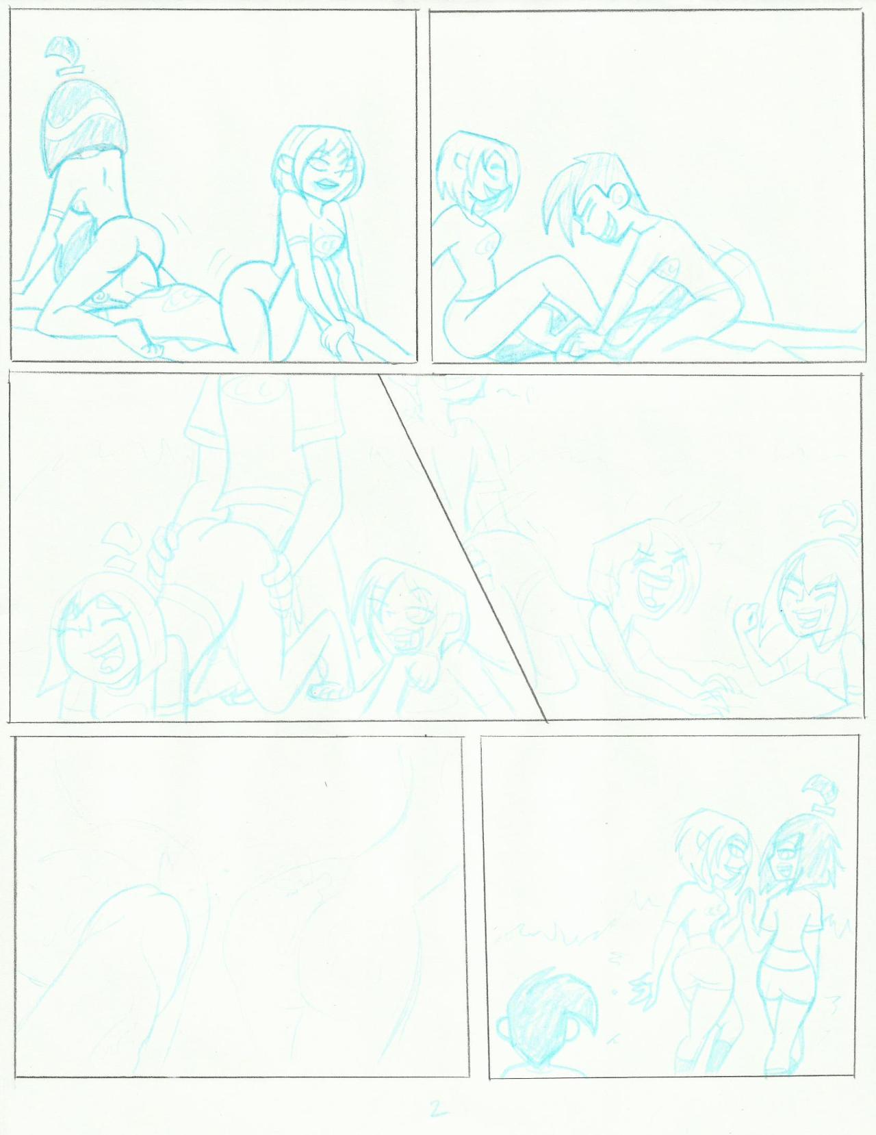 Camp W.O.O.D.Y: Page 5 and 6 roughs and inks Commissioned artwork done by: Twisted-Persona