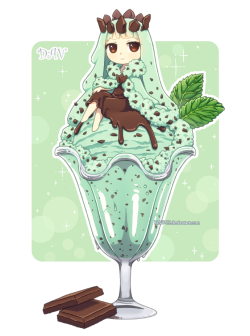 Mint Chocolate Chip Ice Cream by DAV-19