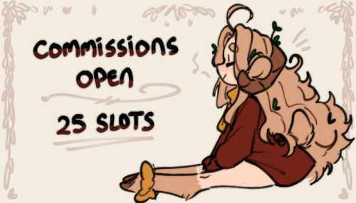Commissions are open! tysm for the support !! Info: https://bit.ly/3fkAaCZ
