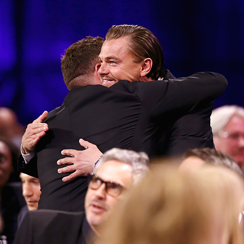 leonardodicrapio:  Leonardo DiCaprio and Jonah Hill at the Critic’s Choice Awards, January 16th, 2014