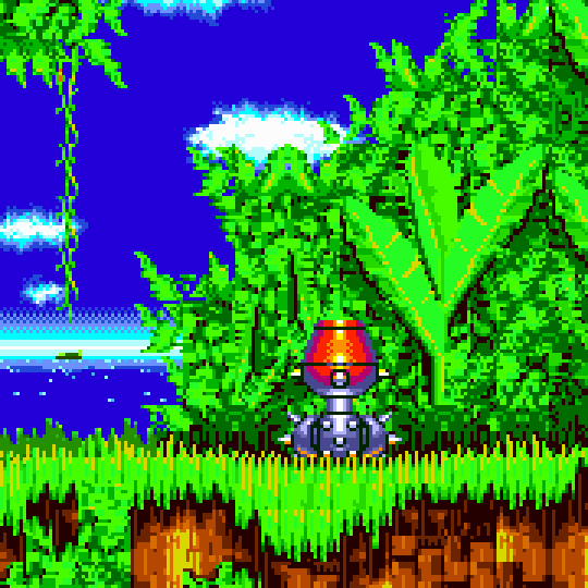 Scenery Angel Island Zone, from ‘Sonic The... Sonic The Hedgeblog