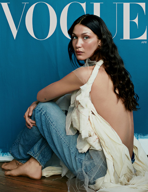 Bella Hadid photographed by Ethan James Green for Vogue US April 2022.