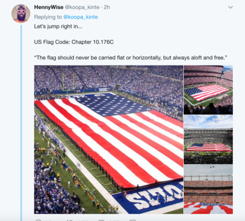 yellowjuice:The next time someone tries to argue with you about “disrespecting the flag/troops by kneeling” show them this. what true America is