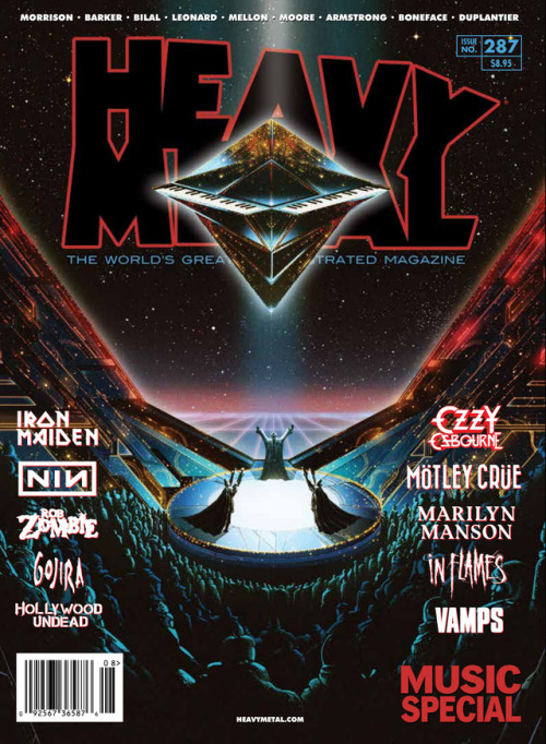Cover artwork for the latest issue of Heavy Metal Magazine #287 the music special. Those who follow 