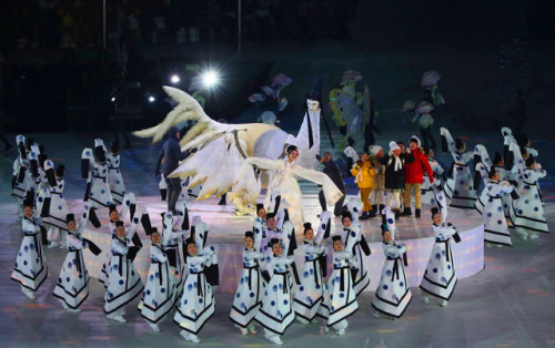 Olympics Opening Ceremony, Pyeong Chang 2018The five children of Gangwondo, lead by the White Tiger 