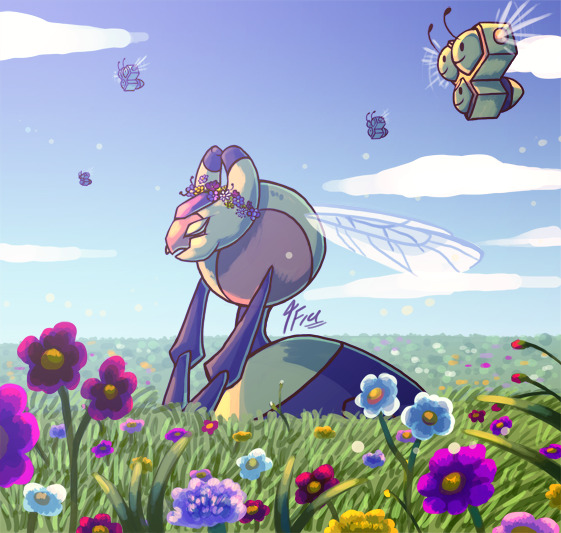 tamarinfrog: Pokehalloween - Day 19 - Spring  A beautiful spring day can make even