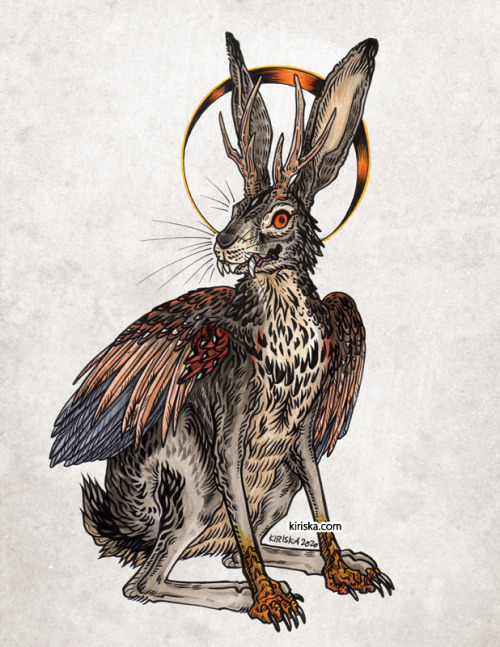 kiriska: Buyer for the Wolpertinger original paid for color, so here it is in color!Design also avai