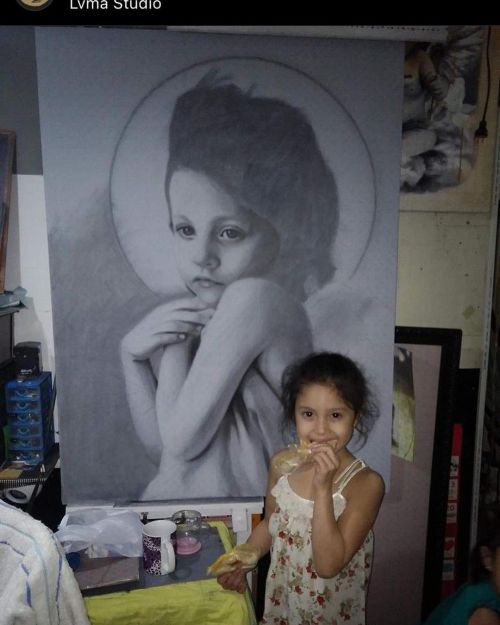 #oldwork #artph #philippineart #jpmt #daughter #model #charcoal #graphite #lvmataelier #charcoalonwo