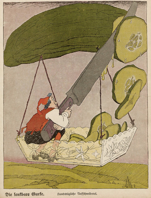 Lyonel Feininger (1871-1956), ‘Die Lenkbare Gurke’ (The Steerable Cucumber). “Lust