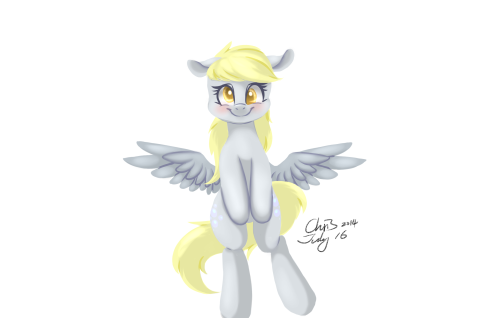 buttertwins:  Linear-free drawing try takes two Derpy!  <3!