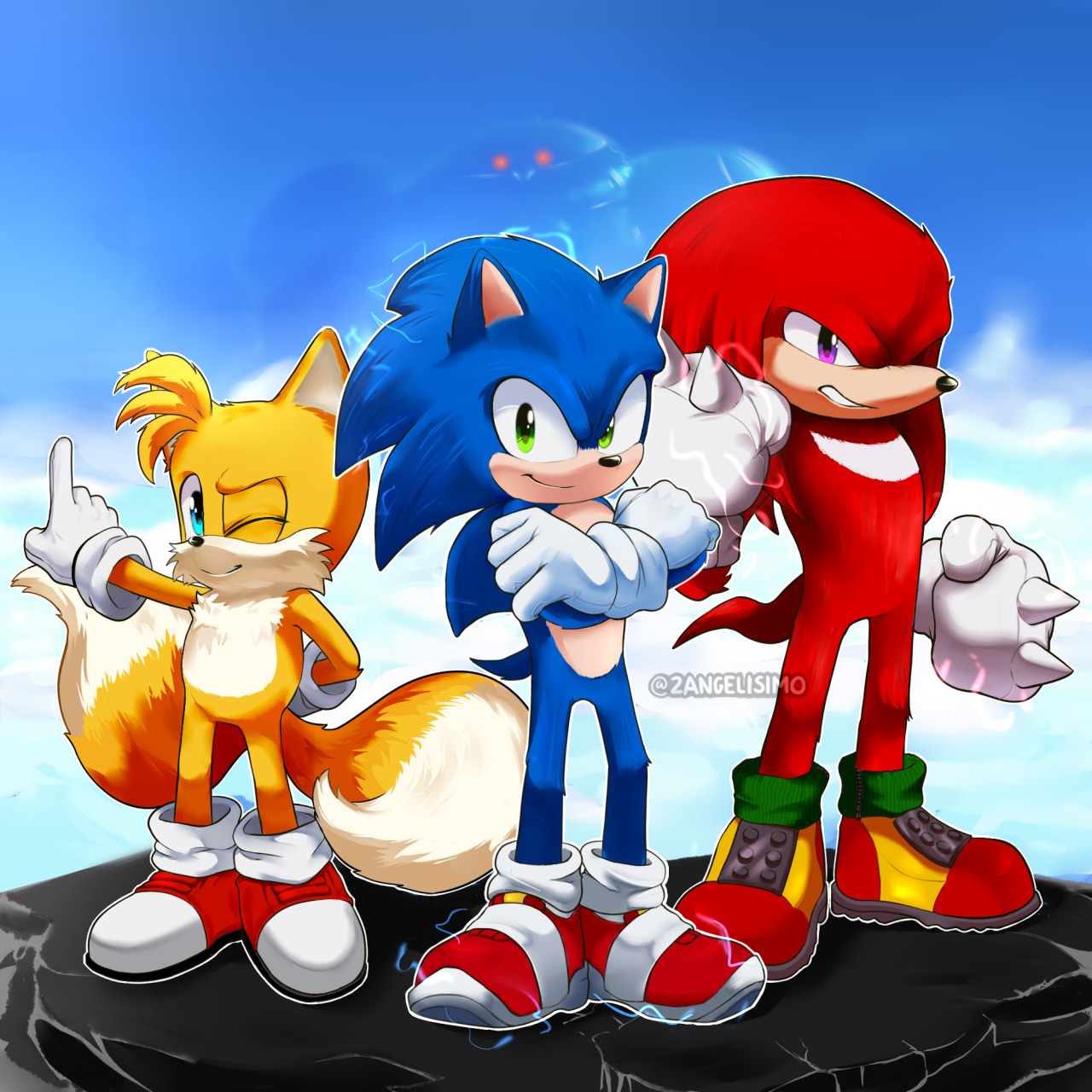 SPIKEY-GUM7 — Old Sonic Movie Heroes fanarts🦔🦊👊🏽