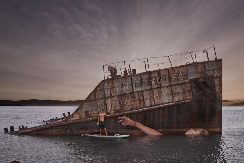 nprfreshair:  Seaside murals change with the tide by Artist Sean Yoro via TIC