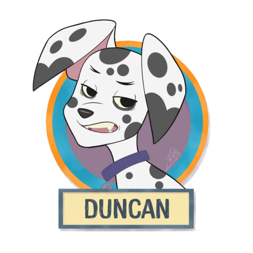 Creating designs for 101 Dalmatian Street characters:Dixie - Diamond - Duke - Duchess - Domino - Dun