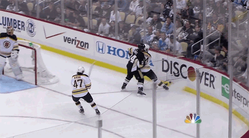 bosstownsports:  Torey Krug defends McQuaid without hesitation.