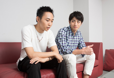 haikyuu-stage:  kimura tatsunari (kageyama) and suga kenta (hinata) interviews sources: