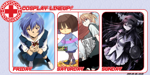 so i know i never post anymore but i love attention so i’m posting my lineup for ohayocon!!