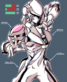 Female Mecha Warrior Ready To Fight Her Opponent.