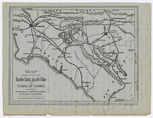 #ArchivesYouAreHere“Map Showing the Location of the Rancho Santa Ana del Chino and Town of Chino”, c