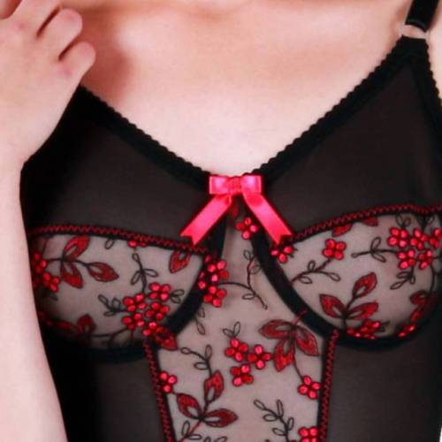 Cherry Blossom Longline comes in sizes 32A-42F hearts will flutter in this sheer set.Shop now www.