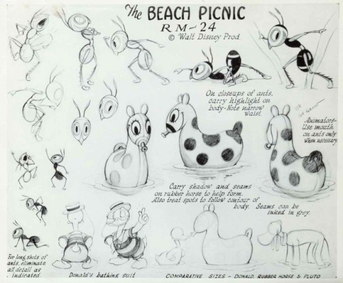 ‪Models for various Donald Duck shorts that feature other animals. The Disneyverse consisted of huma
