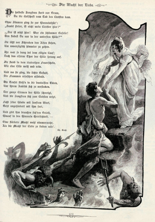 Franz Xaver Simm (1853-1918),  'Die Macht der Liebe’ (The Power Of Love), “Fliegende Blä